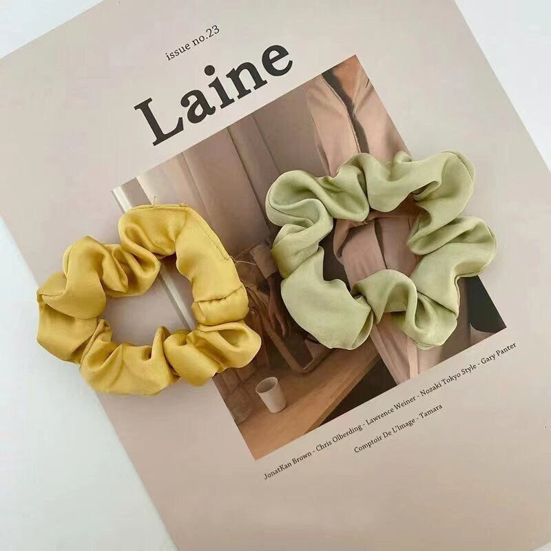 2PCS Mini Satin Scrunchies Set, Small Hair Scrunchies Set, Hair Accessories, Smooth hair women scrunchies, Gift for Her, Hair Elastics