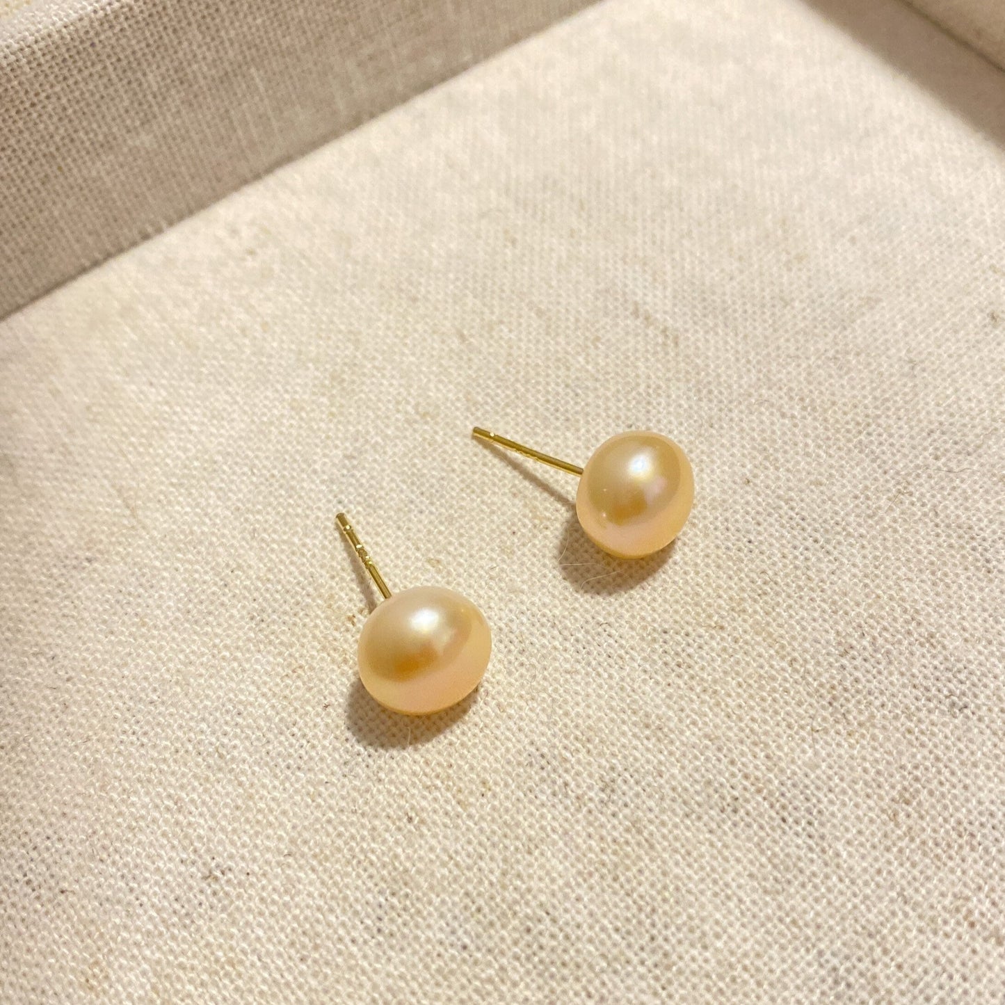 Baroque Pearl Stud, Single Pearl Stud,Genuine AAAA Pearl Earrings,S925 Sterling Sliver, 8-9mmFreshwater Pearl Stud Earrings,Bridesmaids Gift