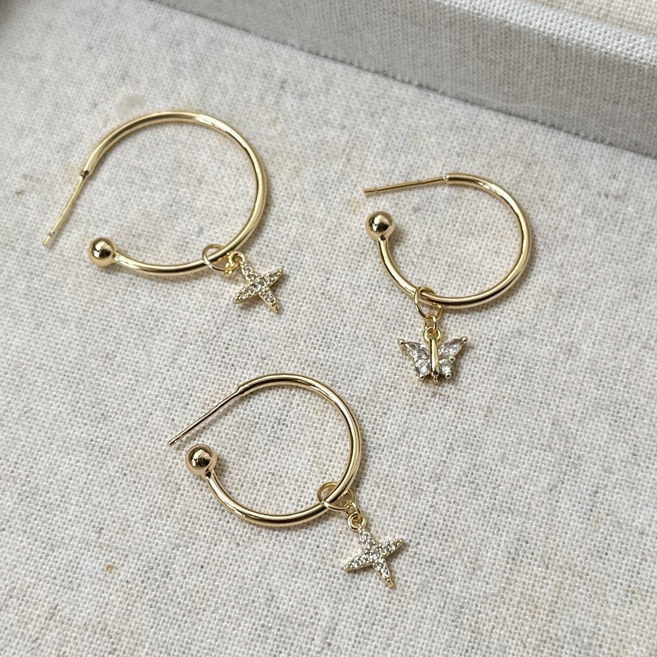 20mm/25mm 14k Gold Hoops, Minimalist Hoop Earrings, Dainty Gold Hoops, c-shaped Hoop Earrings, Simple Plain Design Hoops